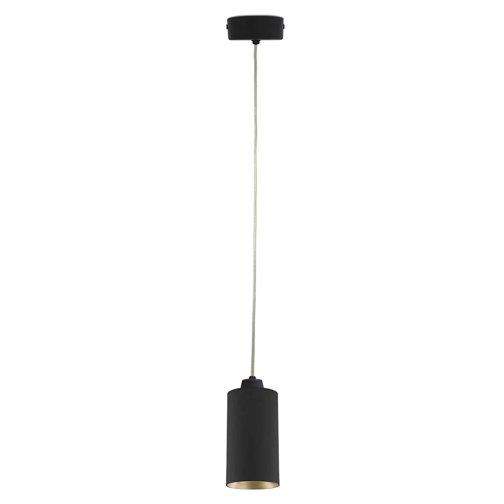 DL350028  Eos 15 P, 15W Black & Gold LED Pendant Spotlight 1180lm 10° 2700K IP20